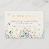 フローラ野花のまわりに |おむつラッフル エンクロージャーカード (正面)