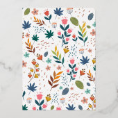 フローラ野草素朴 箔招待状 (裏面)