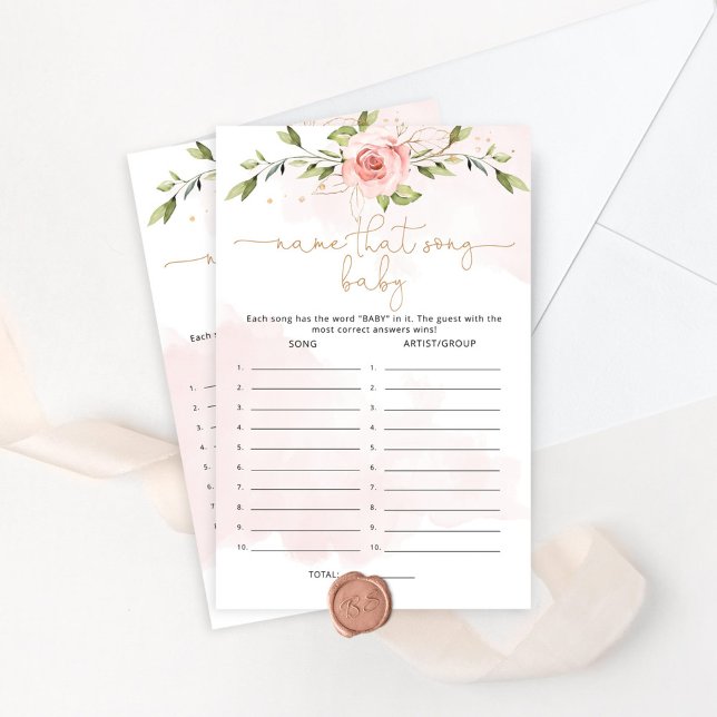 フローラ金ゴールドその歌の赤ちゃんシャワーゲームの名前 (クリエイターアップロード済み)