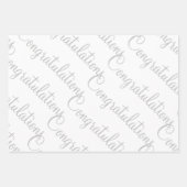 フローラ金ゴールドと銀結婚婚約  ラッピングペーパーシート (正面3)