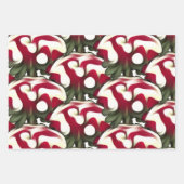 フローラ金ゴールドと銀結婚婚約  ラッピングペーパーシート (正面)