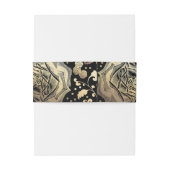 フローラ金ゴールドと黒ヴィンテージ結婚式 招待状ベリーバンド (裏面例)