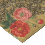 フローラ金ゴールドの美しいパタエレガントーン テーブルクロス (アングル)