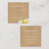 フローラ金ゴールドアート紙ルックジュエリーディスプレイカード スクエア名刺 (正面/裏面)