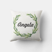 フローラ金ゴールドイニシャルカスタムクッション クッション (裏面)