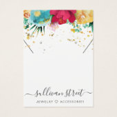 フローラ金ゴールドイヤリングネックレスディスプレイカード (正面)