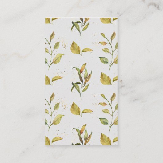 フローラ金ゴールドエレガントベビーシャワーアドバイス エンクロージャーカード (裏面)