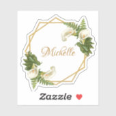 フローラ金ゴールドカラの名前ガーリージオメトリック シール (シート)