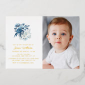 フローラ金ゴールドクロス洗礼写真 箔シーズンカード (正面)