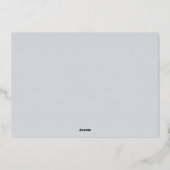 フローラ金ゴールドクロス洗礼写真 箔シーズンカード (裏面)