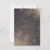 フローラ金ゴールドグリッターウェディングRSVP 出欠カード (裏面)