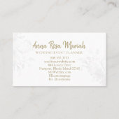 *~*フローラ金ゴールドグリッターホワイトローズフラワーエレガント 名刺 (裏面)