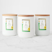 フローラ金ゴールドグリーングリッターホワイトプロダクトラベルロゴ フードラベル (ボトル)