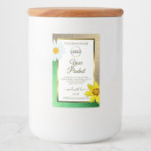 フローラ金ゴールドグリーングリッターホワイトプロダクトラベルロゴ フードラベル (正面)