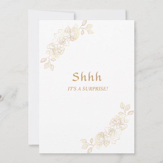 フローラ金ゴールドサプライズ70誕生日 招待状 (裏面)