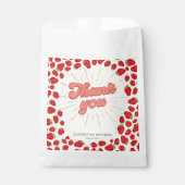 フローラ金ゴールドサンキューレッドストロベリーパーティーの好意 フェイバーバッグ (正面)