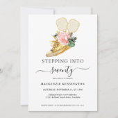 フローラ金ゴールドシューピックボール誕生日 招待状 (正面)