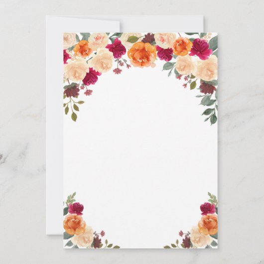 フローラ金ゴールドティアラキンセアニェラ 招待状 (裏面)