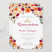 フローラ金ゴールドティアラキンセアニェラ 招待状 (正面/裏面)