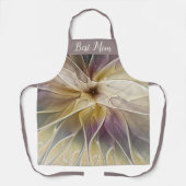 フローラ金ゴールドナス抽象芸術フラクタル最高のマム エプロン (正面)