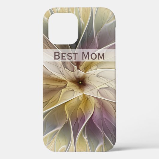 フローラ金ゴールドナス抽象芸術フラクタル最高のマム Case-Mate iPhoneケース (裏面)