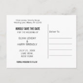 フローラ金ゴールドハート | 日付ポストカードの保存 案内ポストカード (裏面)