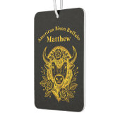 フローラ金ゴールドバイソンヘッドデコール カーエアーフレッシュナー (左)