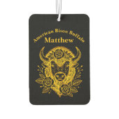 フローラ金ゴールドバイソンヘッドデコール カーエアーフレッシュナー (裏面)