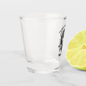 フローラ金ゴールドバイソンヘッドデコール ショットグラス (左)