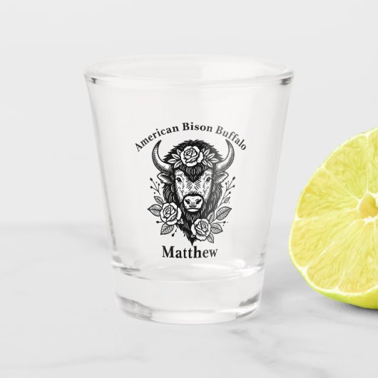 フローラ金ゴールドバイソンヘッドデコール ショットグラス