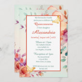 フローラ金ゴールドバタフライキンセアニェラ 招待状 (正面/裏面)