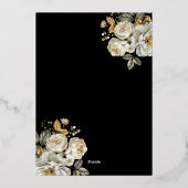 フローラ金ゴールドバタフライプリンセスキンセアニェラ 箔招待状 (裏面)