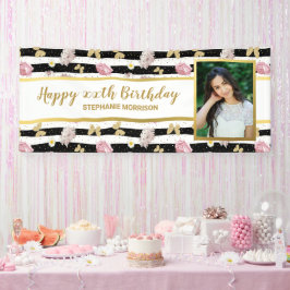フローラ金ゴールドバタフライAny Age、フォト誕生日 横断幕