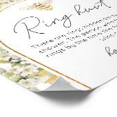 フローラ金ゴールドビーリング狩りブライダルシャワーゲーム ポスター (角)