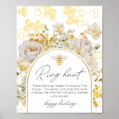 フローラ金ゴールドビーリング狩りブライダルシャワーゲーム ポスター (正面)