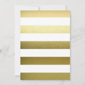 フローラ金ゴールドフェイク箔 |ブライダルシャワー 招待状 (裏面)