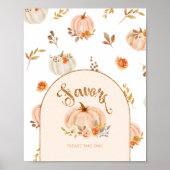 フローラ金ゴールドフォイルパステルリトルカボチャの恩恵 ポスター (正面)