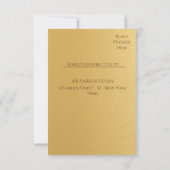 フローラ金ゴールドフレームイスラム結婚教徒 出欠カード (裏面)