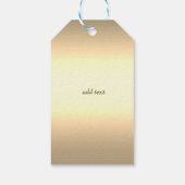 フローラ金ゴールドフレームシャンパングラス結婚ズ ギフトタグ (裏面)