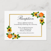 フローラ金ゴールドフレーム結婚披露宴 エンクロージャーカード (正面)