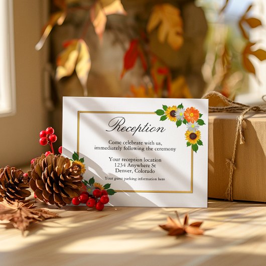 フローラ金ゴールドフレーム結婚披露宴 エンクロージャーカード