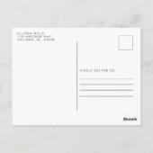 フローラ金ゴールドフレームRSVPカード ポストカード (裏面)