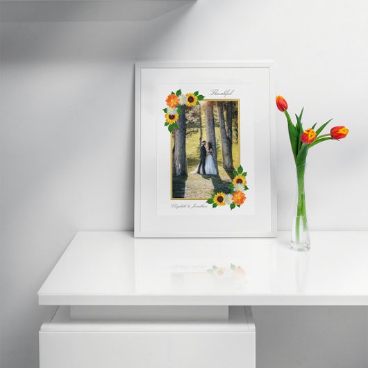 フローラ金ゴールドフレ結婚ーム サンキューカード