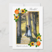 フローラ金ゴールドフレ結婚ーム サンキューカード (正面)