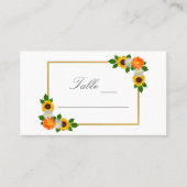 フローラ金ゴールドフレ結婚ーム プレイスカード (正面)