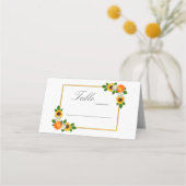 フローラ金ゴールドフレ結婚ーム プレイスカード (正面)