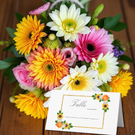 フローラ金ゴールドフレ結婚ーム プレイスカード