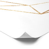 フローラ金ゴールドブライダルシャワーウェルカムサイン ポスター (角)