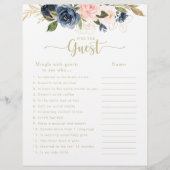 フローラ金ゴールドブライダルシャワーゲストゲームを検索 (正面)