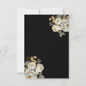 フローラ金ゴールドブラックバタフライプリンセスキンセアニェラ 招待状 (裏面)